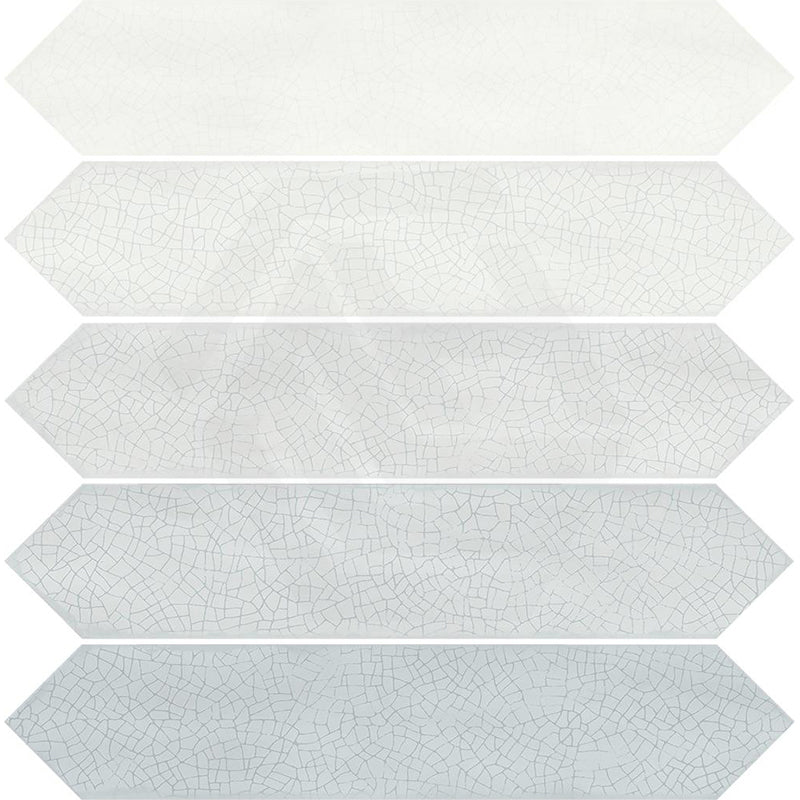 Crackle Laguna Gloss Blue Polished Subway Tile 65x330mm