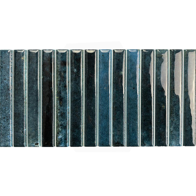 Kit-Kat Mosaic Ocean Gloss Blue Polished Tile 115x231mm