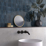 Kit-Kat Mosaic Ocean Gloss Blue Polished Tile 115x231mm