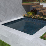 Kit-Kat Mosaic Ocean Gloss Blue Polished Tile 115x231mm
