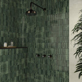 Kit-Kat Mosaic Grass Gloss Green Polished Tile 115x231mm