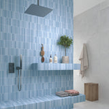 Kit-Kat Mosaic Sky Matt Blue Tile 115x231mm