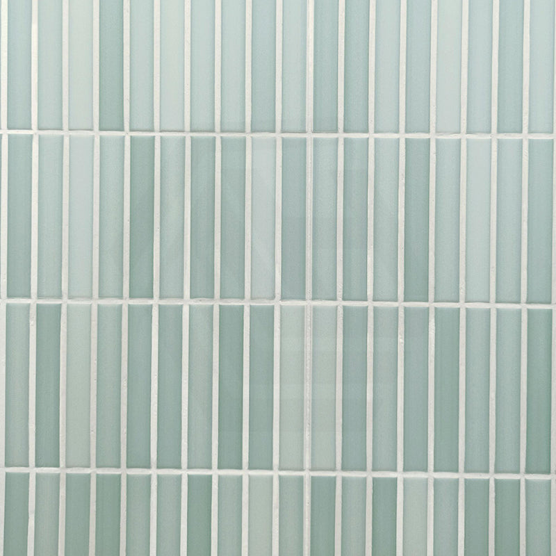 Kit-Kat Mosaic Anise Green Matt Porcelain Tile 115×231mm