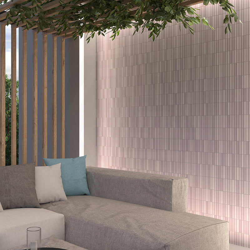 Kit-Kat Lilac Matt Pink Mosaic Tile 115×231mm