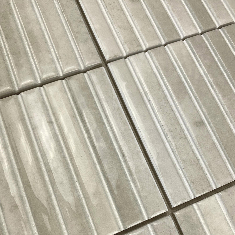 Kit-Kat Mosaic Ivory Gloss White Polished Tile 115x231mm