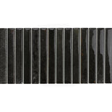 Kit-Kat Mosaic Noche Gloss Black Polished Tile 115x231mm