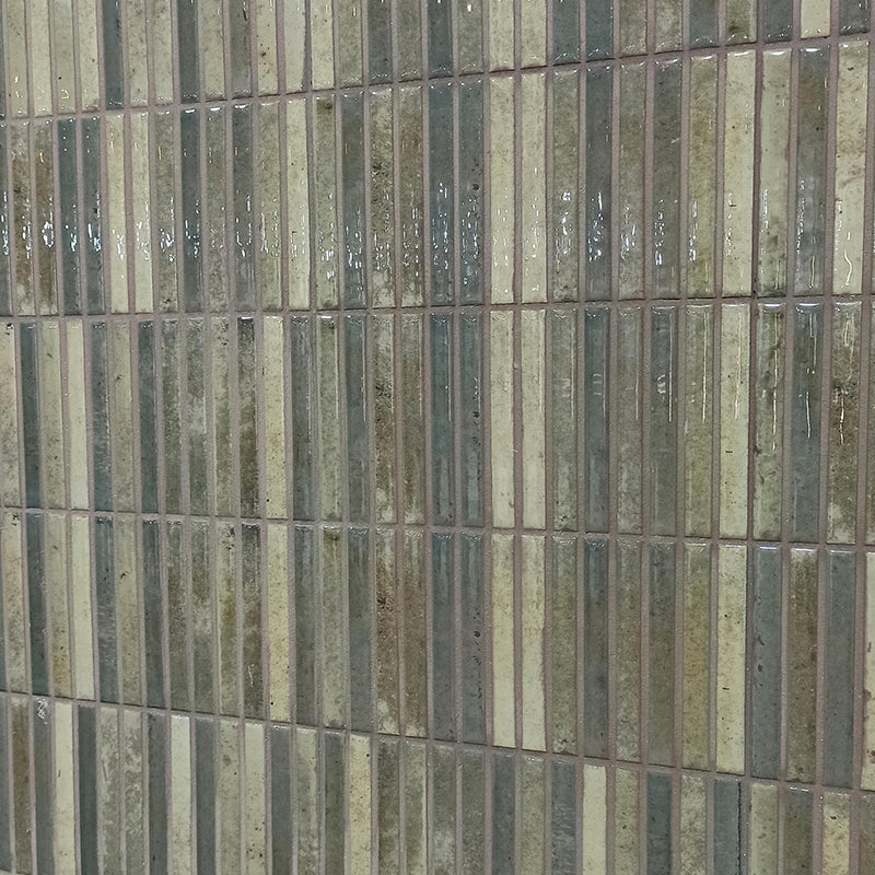 Kit-Kat Mosaic Musgo Gloss Green Polished Tile 115x231mm
