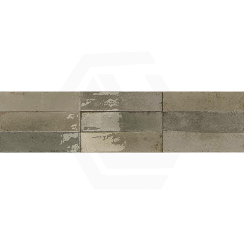 Agadir Musgo Gloss Green Polished Subway Tile 70x280mm