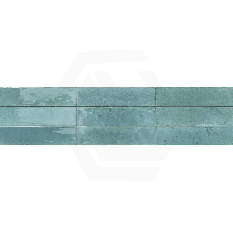 Agadir Turquesa Gloss Blue Polished Subway Tile 70x280mm