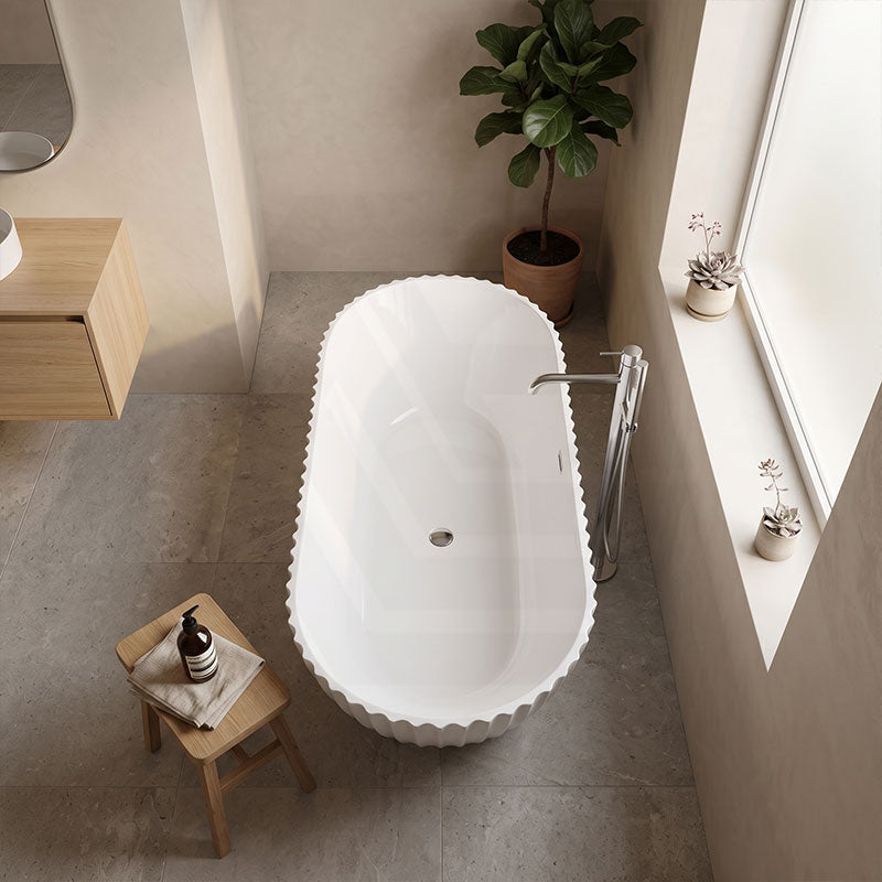 Elite Oval Freestanding Bathtub Acrylic NO Overflow 1500/1700mm - Gloss White