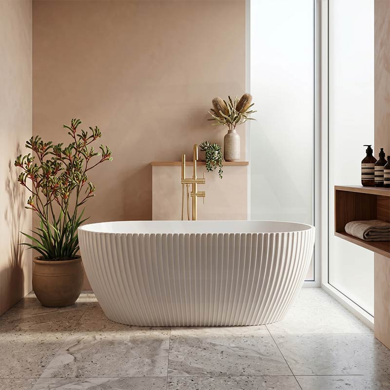 Elite Oval Freestanding Bathtub Acrylic NO Overflow 1500/1700mm - Gloss White