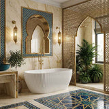 Elite Oval Freestanding Bathtub Acrylic NO Overflow 1500/1700mm - Gloss White
