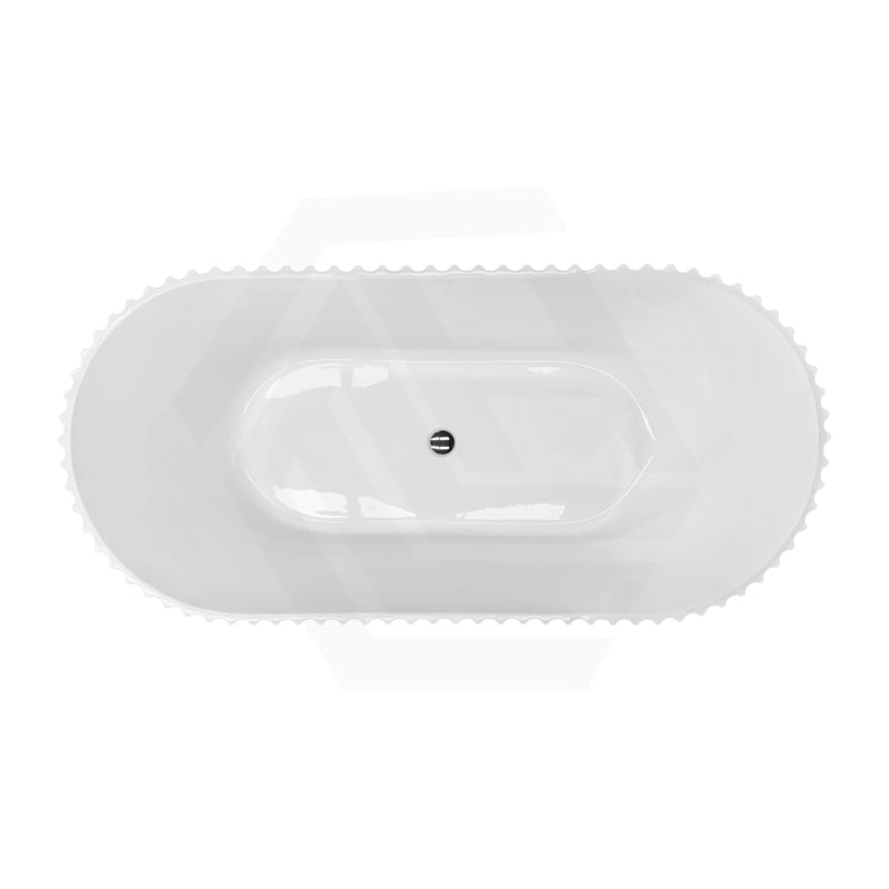 1500/1700mm Elite Oval Freestanding Bathtub Acrylic NO Overflow Gloss White