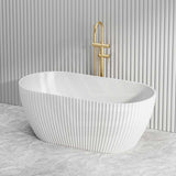 1500/1700mm Elite Oval Freestanding Bathtub Acrylic NO Overflow Gloss White