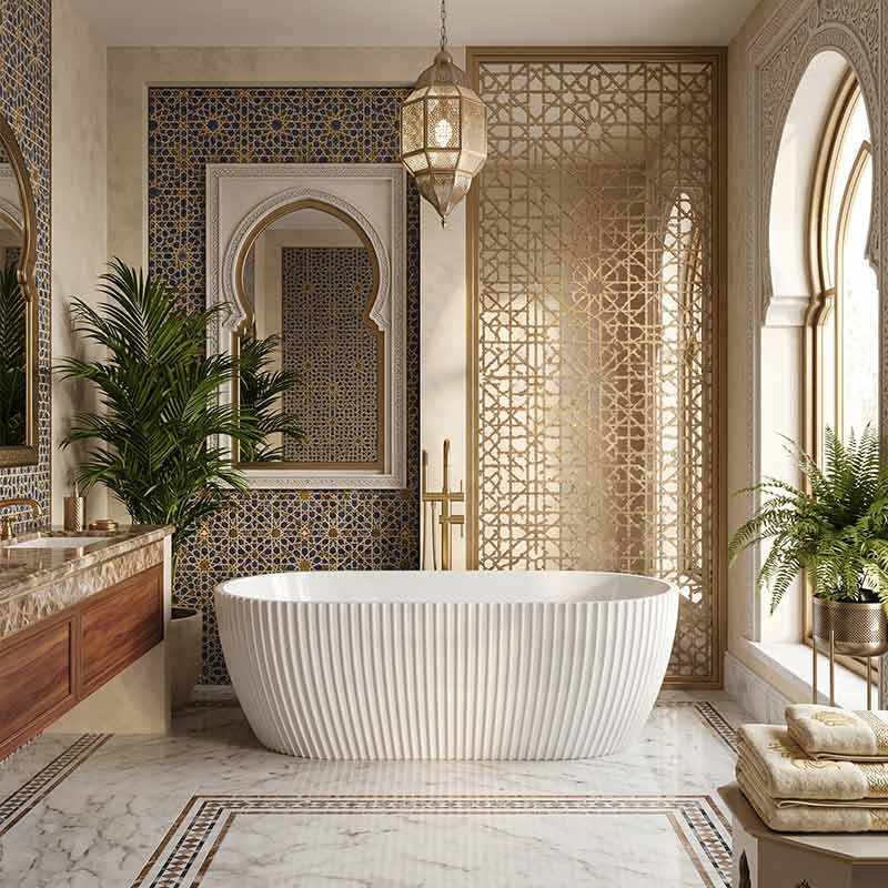 Elite Oval Freestanding Bathtub Acrylic NO Overflow 1500/1700mm - Gloss White