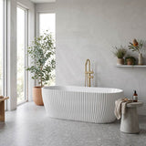Elite Oval Freestanding Bathtub Acrylic NO Overflow 1500/1700mm - Gloss White