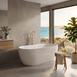 Elite Oval Freestanding Bathtub Acrylic NO Overflow 1500/1700mm - Gloss White