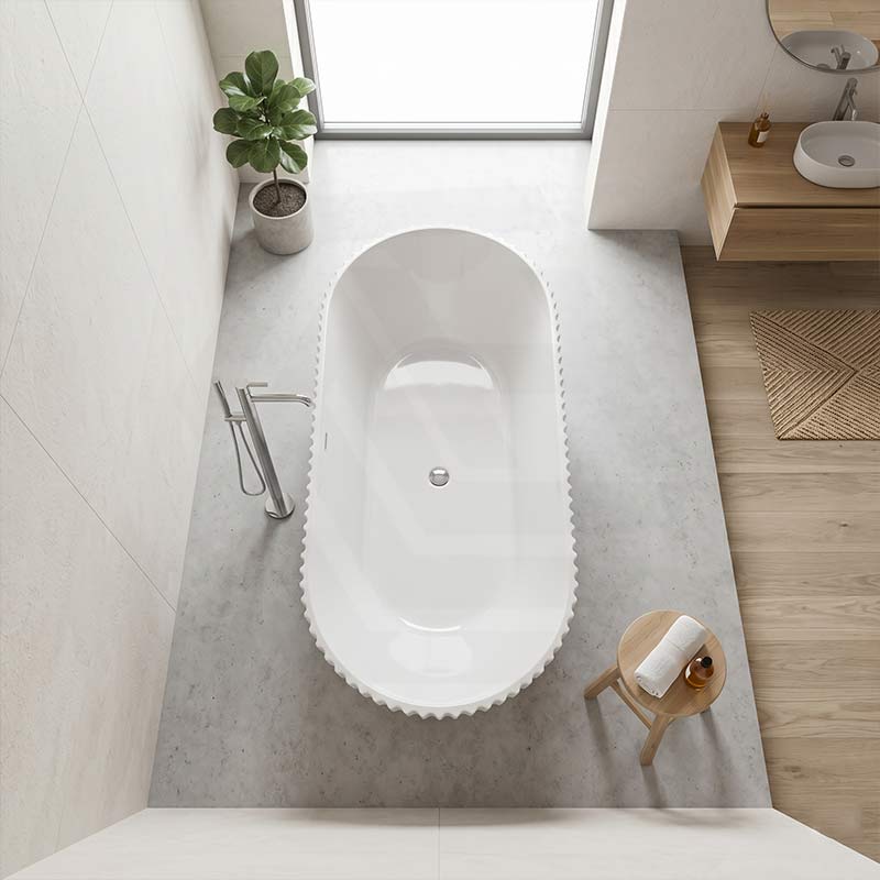 Elite Oval Freestanding Bathtub Acrylic NO Overflow 1500/1700mm - Gloss White