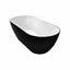 1500mm Elite Oval Freestanding Bathtub Acrylic NO Overflow Matt Black