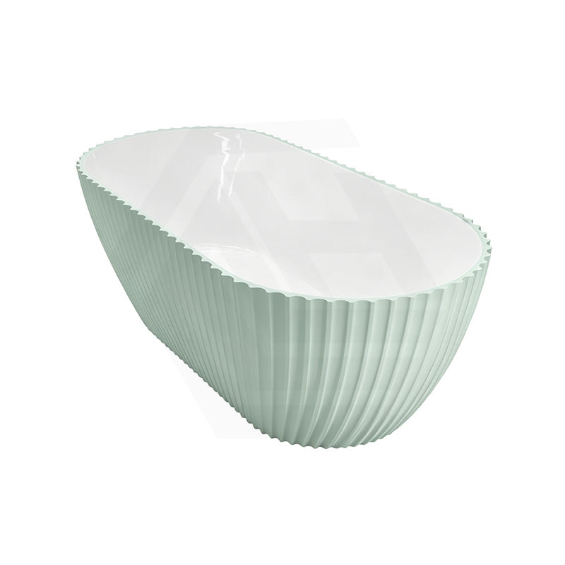 1500mm Elite Oval Freestanding Bathtub Acrylic NO Overflow Mint Green