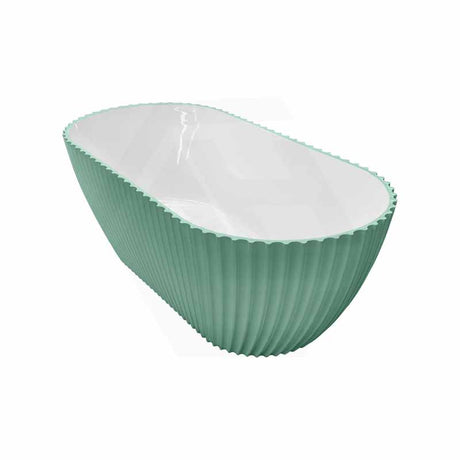 1500mm Elite Oval Freestanding Bathtub Acrylic NO Overflow Mint Green