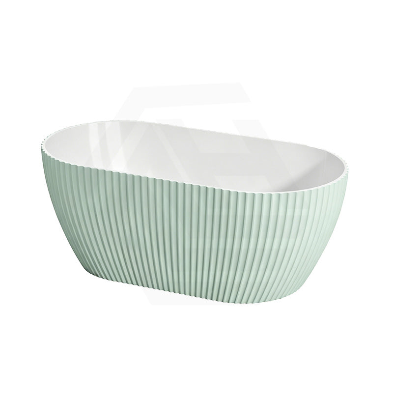1500mm Elite Oval Freestanding Bathtub Acrylic NO Overflow Mint Green