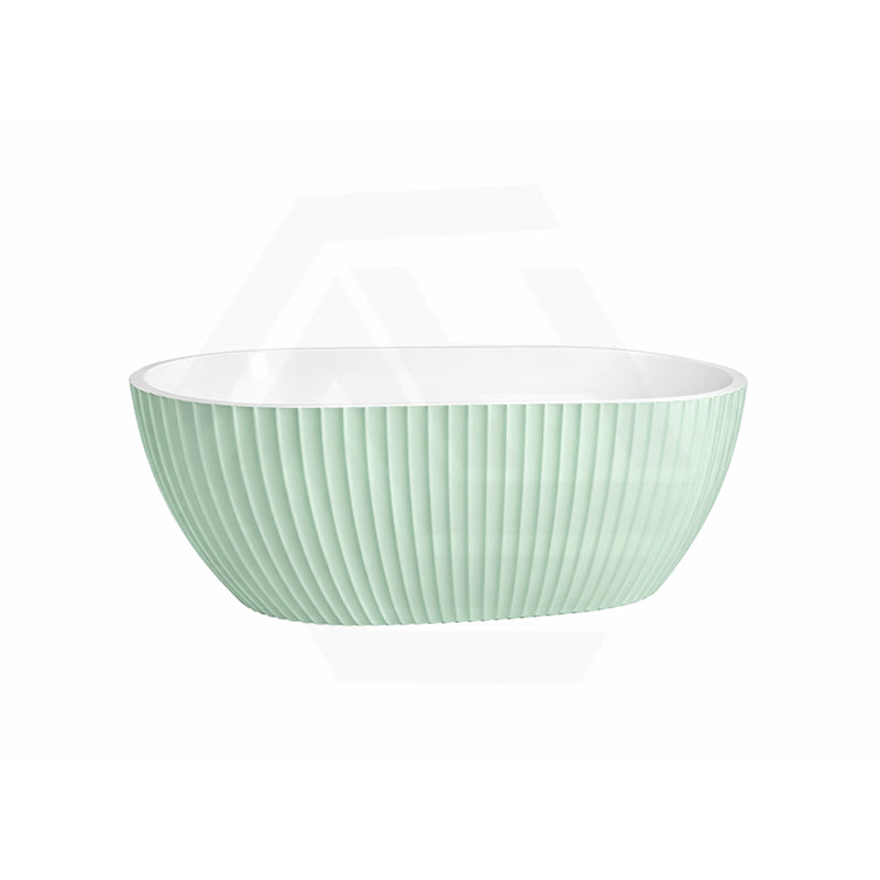 1500mm Elite Oval Freestanding Bathtub Acrylic NO Overflow Mint Green