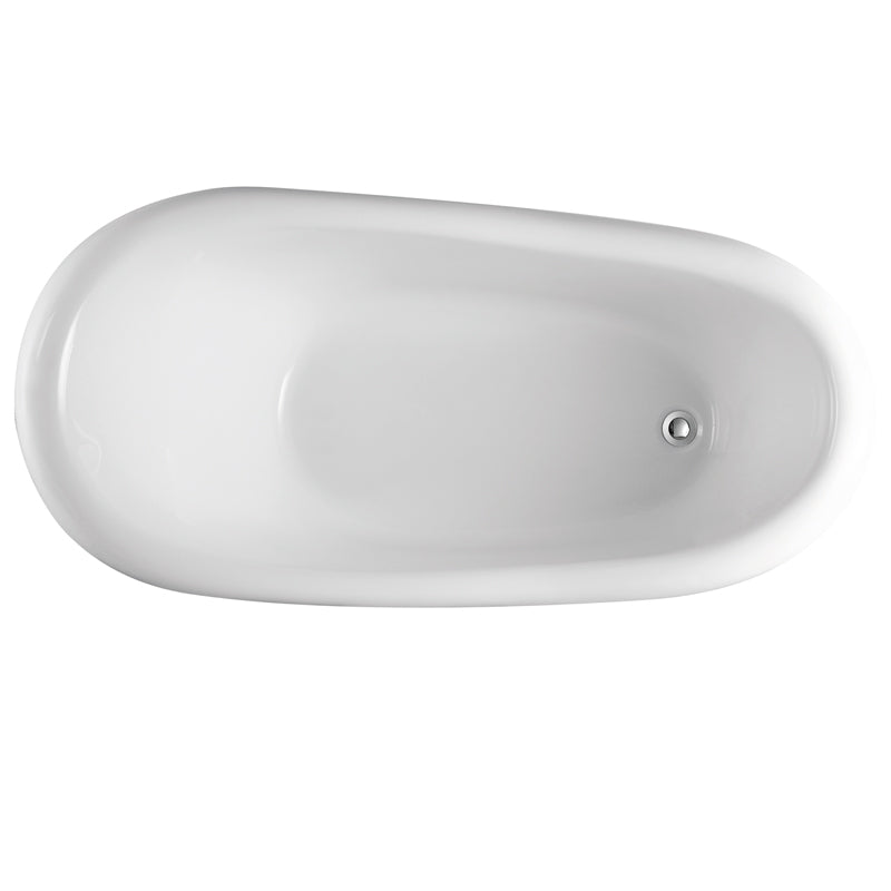 1700mm Espada Gloss White Clawfoot Bathtub NO Overflow - MyHomeware