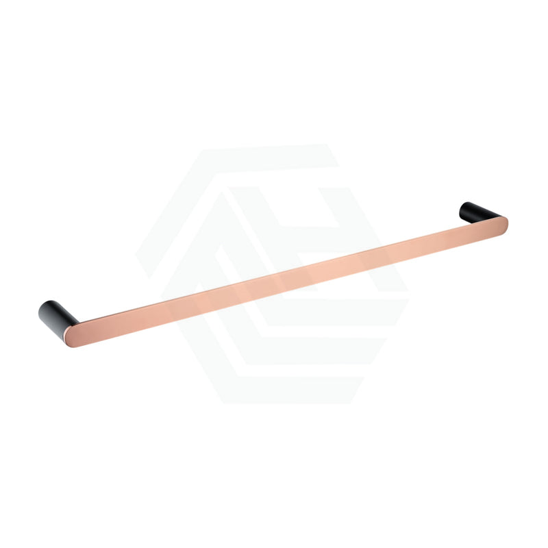 Esperia 600Mm Black & Rose Gold Single Towel Rail Stainless Steel 304 Wall Mounted Bathroom Products