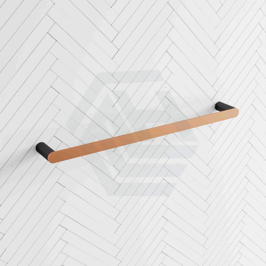 Esperia 600Mm Black & Rose Gold Single Towel Rail Stainless Steel 304 Wall Mounted Multi-Colour