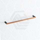 600mm Luxury Square Black Rose Gold Stainless Steel Single Towel Rail