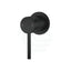 Euro 60Mm Matt Black Solid Brass Wall Mixer For Bathtub And Basin Mixers