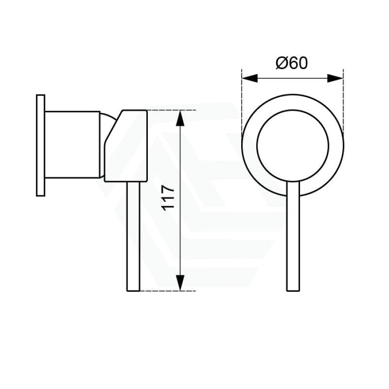 Euro 60Mm Matt Black Solid Brass Wall Mixer For Bathtub And Basin Bathroom Products