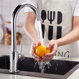 Euro Chrome Solid Brass Classic Round Mixer Tap With 360° Swivel For Kitchen Kitchen Products