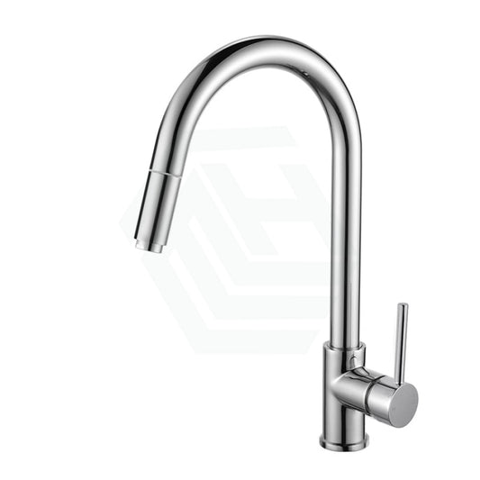 Euro Chrome Solid Brass Round Mixer Tap With 360 Swivel And Pull Out For Kitchen Sink Mixers