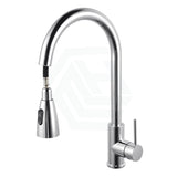 Euro Chrome Solid Brass Round Mixer Tap With 360° Swivel And Pull Out Multi Spray Option For Kitchen