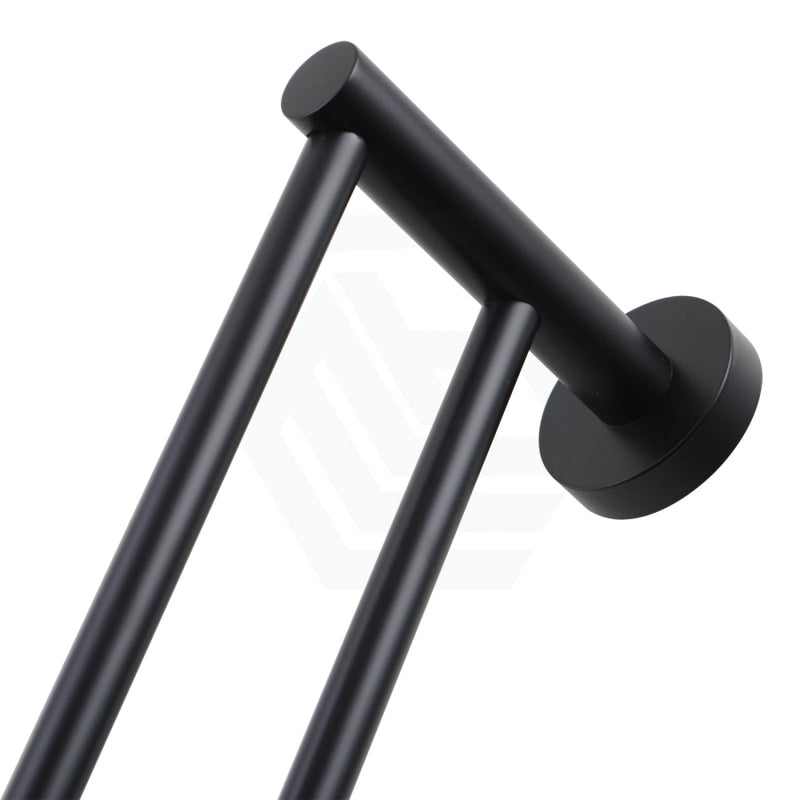 Euro Pin Lever Round Black Double Towel Rack Rail Cut To Size Bathroom Products