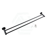 Euro Pin Lever Round Black Double Towel Rack Rail Cut To Size Bathroom Products