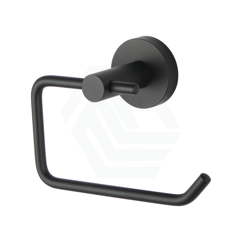 Toilet Paper Roll Holder Euro Pin Lever Round Black