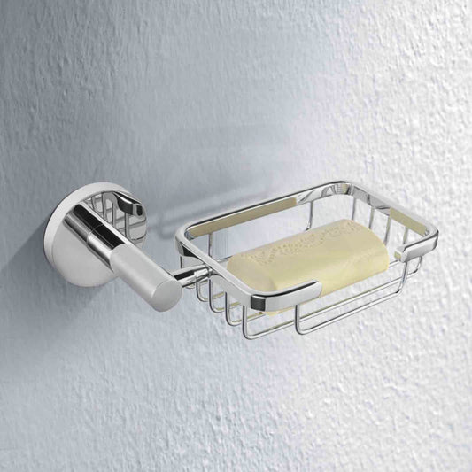 Soap Holder Euro Pin Lever Round Stainless Steel Chrome