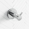 Euro Pin Lever Round Chrome Stainless Steel Double Robe Hook Wall Mounted Hooks