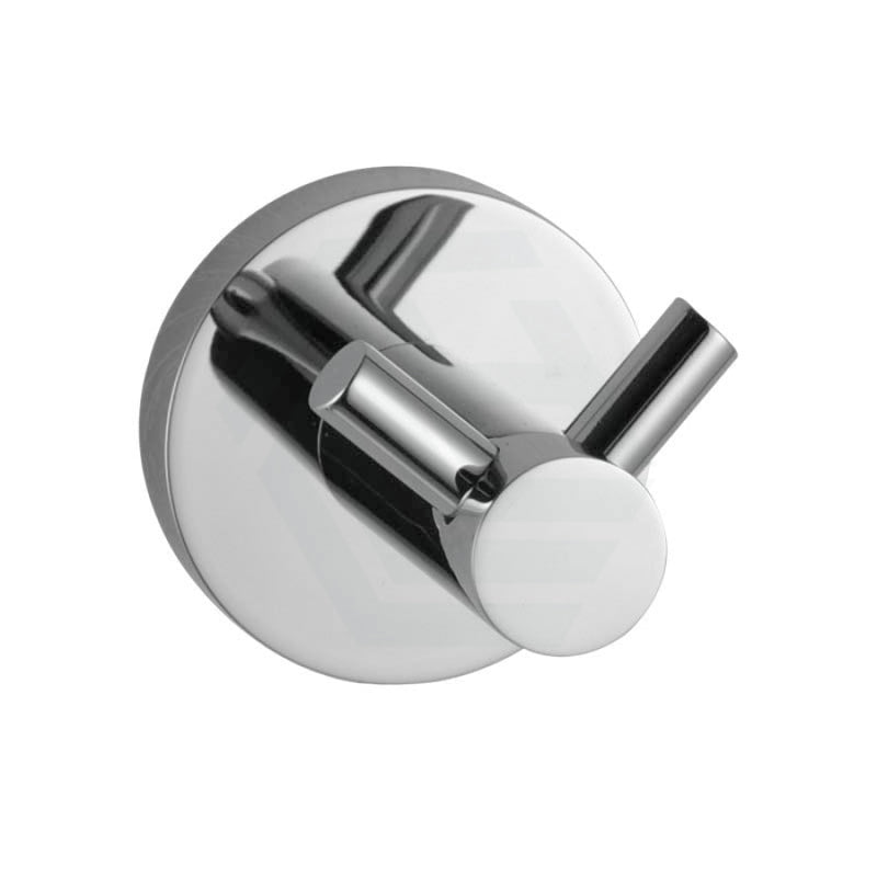 Euro Pin Lever Round Chrome Stainless Steel Double Robe Hook Wall Mounted