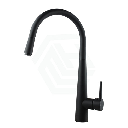 Brass Pull Out Swivel Kitchen Sink Mixer Tap Black