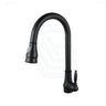 Euro Round Electroplated Black Vintage 360° Swivel Pull Out Kitchen Sink Mixer Tap Solid Brass Mixers