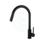 Euro Round Matt Black 360 Swivel Pull Out Kitchen Sink Mixer Tap Solid Brass Mixers