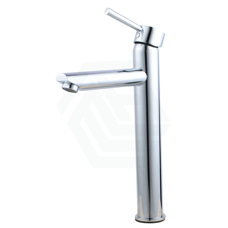 Euro Solid Brass Round Chrome Tall Basin Mixer Vanity Tap Bathroom Products