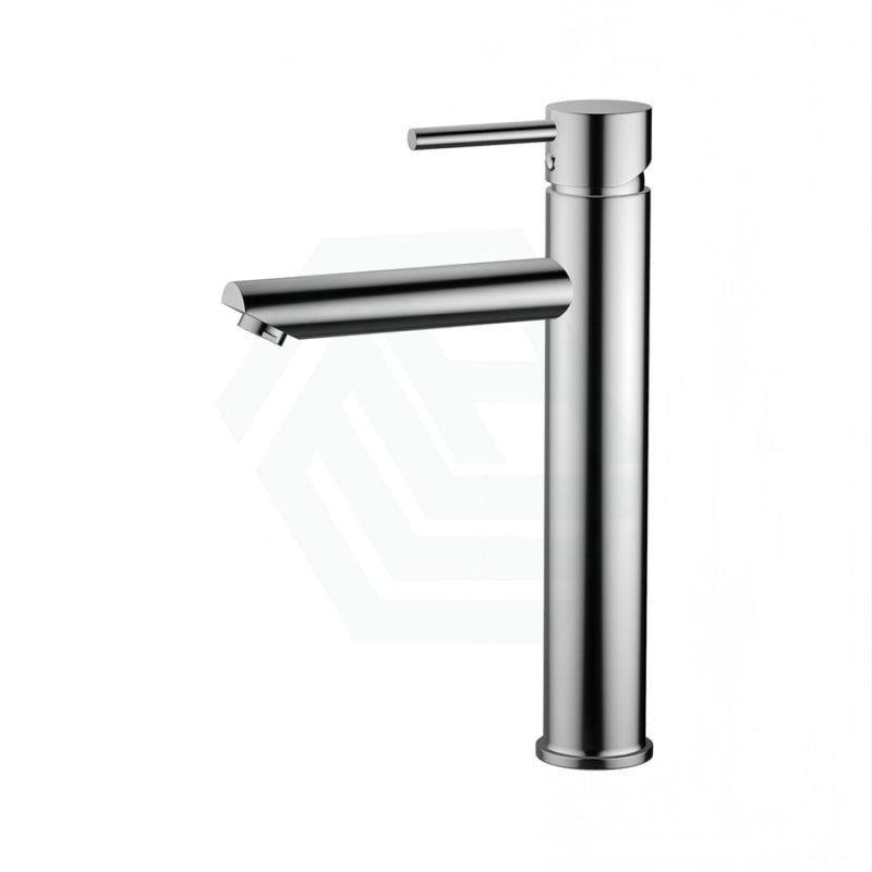 Euro Solid Brass Round Chrome Tall Basin Mixer Vanity Tap Mixers