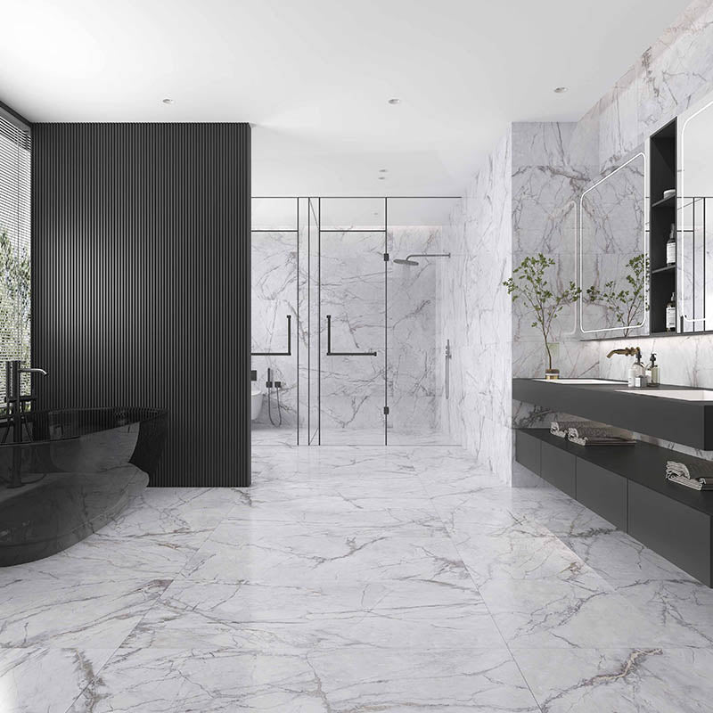 Elite Marble Invisible Grigio Natural Finish Marble Look 600x1200mm Tile