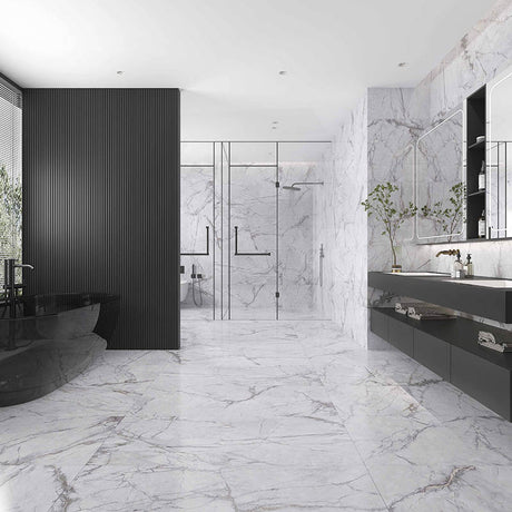 Elite Marble Invisible Grigio Natural Finish Marble Look 600x1200mm Tile