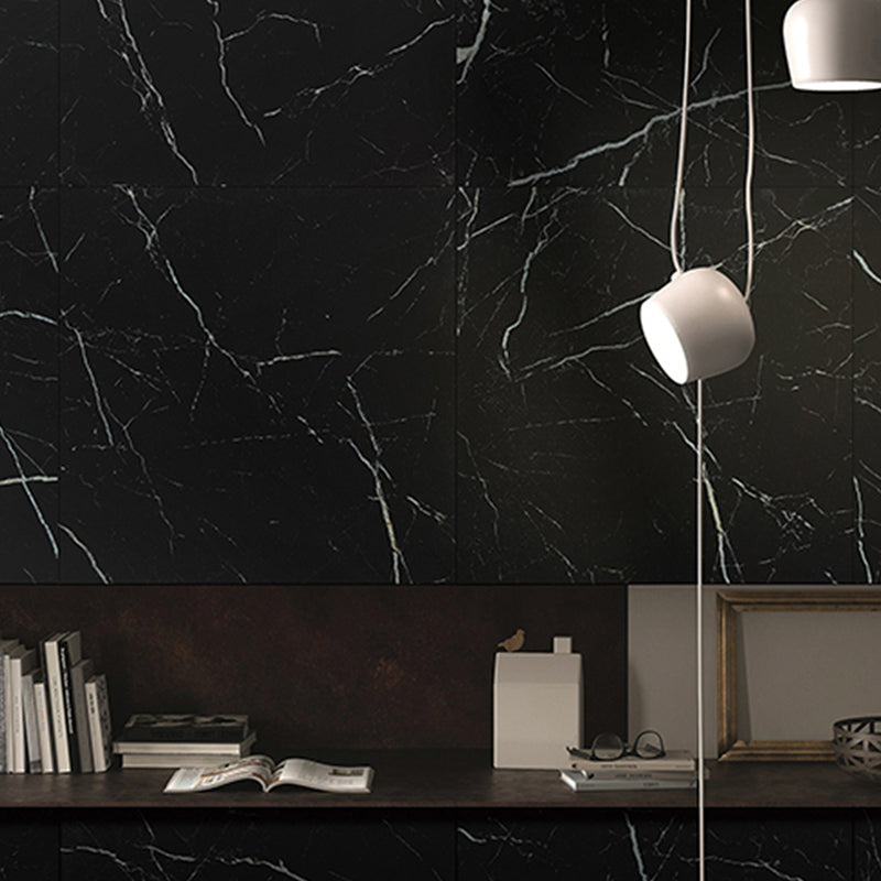 Euromarmo Nero Marquina Marble Look Honed 300/600mm Tile